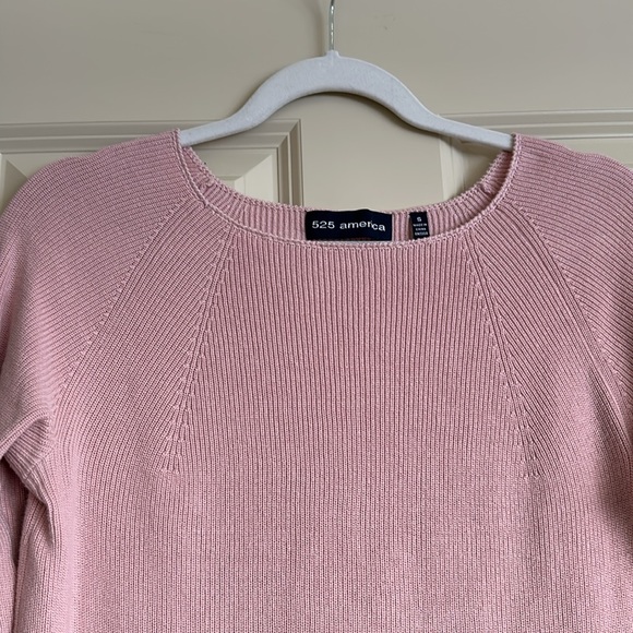 Long Sleeve Pink Cotton Sweater - Picture 7 of 7